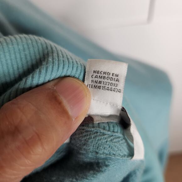 Three Dots Quarter Zip Fleece Pullover Nile Blue Women's XL - Picture 10 of 12